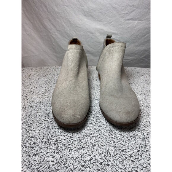 TOMS Two Tone Suede Zip Booties | Size 10 | Gray | Lt. Gray - Picture 4 of 8